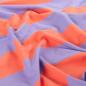 Preview: 0,50 MTR. XL STREIFEN LILA ORANGE - FRENCH TERRY