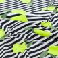 Preview: 0,50 MTR. NEON ZITRONEN - NAVY STRIPES - FRENCH TERRY
