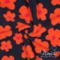 Preview: 0,5 MTR. ♥ FLOWER TEDDY ORANGE NAVY ♥