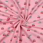 Preview: 0,5 MTR. ♥ WEICHER BABY FEINCORD KIRSCHEN FOIL ROSA ♥