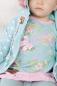 Preview: 1 MTR. ♥ GEFLOCHTENE KORDEL - ROSE/HeLLBLAU/CREME  - 8mm ♥