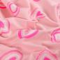 Preview: 0,50 MTR. GLITZER HEARTS ROSA SOFT SWEAT FRENCH TERRY