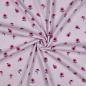 Preview: 0,5 MTR. ♥ RIPPSTRICK JERSEY  BLÜMCHEN FLIEDER ♥