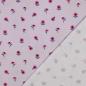 Preview: 0,5 MTR. ♥ RIPPSTRICK JERSEY  BLÜMCHEN FLIEDER ♥