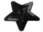Preview: 1 Stück ♥ Pailetten PaTCH - STERN SCHWARZ - 7cm ♥