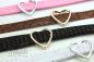 Preview: 1 Stück ♥ HERZ SCHIEBEPERLE ROSEGoLD - 30x29mm ♥