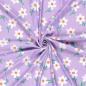 Preview: 0,5 MTR.  ♥ BADESTOFF LYCRA GÄNSEBLÜMCHEN FLIEDER UPF50 ♥
