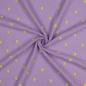 Preview: 0,5 MTR. ♥ MUSSELIN GESTICKTE NEON HERZEN - LAVENDEL ♥