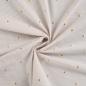 Preview: 0,5 MTR. SEERSUCKER STREIFEN GÄNSEBLÜMCHEN SAND BAUMWOLLE