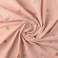 Preview: 0,5 MTR. ♥ MuSSELIN GESTICKTE PASTELL SCHLEIFCHEN ROSE ♥