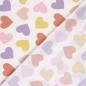 Preview: 0,5 MTR.  PASTELL HERZCHEN BAUMWOLLE