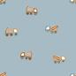 Preview: 0,5 MTR. ♥ REGENJACKEN STOFF TRUCKS - WASSERDICHT ♥