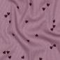 Preview: 0,5 MTR. ♥ RIPPSTRICK JERSEY HERZCHEN - MAUVE ♥