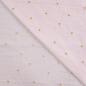 Preview: 0,5 MTR. SEERSUCKER STREIFEN GÄNSEBLÜMCHEN ROSA BAUMWOLLE
