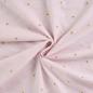 Preview: 0,5 MTR. SEERSUCKER STREIFEN GÄNSEBLÜMCHEN ROSA BAUMWOLLE