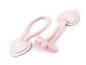 Preview: 1 Stück ♥ Dufflecoat-Verschluss HERZ - RoSE - Knebelknopf - zweiteilig ♥