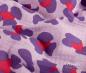 Preview: 0,5 MTR. ♥ MUSSELIN LEO FLIEDER/ROT ♥