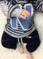 Preview: 0,5 MTR. ♥ BREITCORD BAUMWOLLJERSEY - NAVY - ELASTISCH ♥