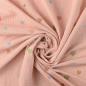 Preview: 0,5 MTR. ♥ MuSSELIN GESTICKTE PASTELL HERZCHEN ROSE ♥