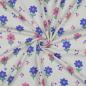 Preview: 0,5 MTR. ♥ GLITTER BLÜMCHEN JERSEY - WEISS ♥