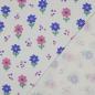 Preview: 0,5 MTR. ♥ GLITTER BLÜMCHEN JERSEY - WEISS ♥