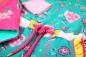 Preview: 1 MTR. ♥JERSEY VOLANT RüSCHE - OCKER/SENF - 30mm ♥