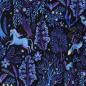 Preview: 0,5 MTR. WINTERWALD LILA/ROYAL BLAU FRENCH TERRY