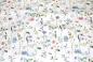 Preview: 0,5 MTR. ♥ RIPPSTRICK JERSEY SUMMER FLOWERS HELLBLAU ♥