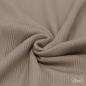 Preview: 0,5 MTR. ♥ GOOD VIBES / FUN / PEACE HERZEN FRENCH TERRY - ECRU ♥