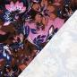 Preview: 0,5 MTR. AUTUMN BLOOMS BRAUN/LILA - FRENCH TERRY