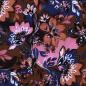 Preview: 0,5 MTR. AUTUMN BLOOMS BRAUN/LILA - FRENCH TERRY