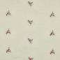 Preview: 0,5 MTR. ♥ TEDDY GESTICKTE BLÜMCHEN NATUR ♥