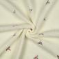Preview: 0,5 MTR. ♥ TEDDY GESTICKTE BLÜMCHEN NATUR ♥