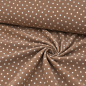 Preview: 0,5 MTR. NATURAL DOTS BRAUN - SOFT SWEAT