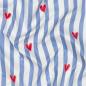 Preview: 0,5 MTR. ♥ HEARTS & STRIPES REGENJACKEN STOFF - WASSERDICHT ♥
