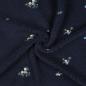 Preview: 0,5 MTR. ♥ TEDDY GESTICKTE BLÜMCHEN NAVY ♥