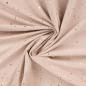 Preview: 0,50 MTR. ♥ GOLDEN BLUSH FOIL TAUPE JERSEY ♥