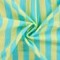 Preview: 0,5 MTR. ♥ MuSSELIN STREIFEN AQUA LEMON ♥