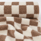 Preview: 0,5 MTR. ♥ LEO TEDDY COZY SQUARES SAND ♥