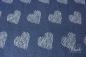 Preview: 0,5 MTR. DENIM JACQUARD HEARTS JEANS