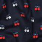 Preview: 0,5 MTR. ♥ WEICHER BABY FEINCORD KIRSCHEN FOIL NAVY ♥