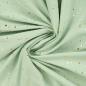 Preview: 0,50 MTR. ♥ GOLDEN BLUSH FOIL DUSTY MINT JERSEY ♥