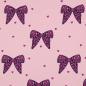 Preview: 0,50 MTR. LEO KOMBI BOWS ROSA FRENCH TERRY