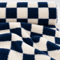 Preview: 0,5 MTR. ♥ TEDDY COZY SQUARES NAVY ♥