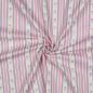 Preview: 0,5 MTR.♥  FLOWERS & STRIPES ROSA FLIEDER BAUMWOLL POPELINE ♥