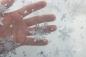 Preview: 0,5 MTR. ♥ WEICHER EISKRISTALL TüLL NATUR/SILBER ♥