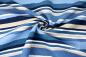 Preview: 0,5 MTR. ♥ FRENCH TERRY - PAINTED STRIPES - NAVY/JEANS/TAUPE ♥