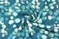 Preview: 0,5 MTR.  AQUARELL EUKALYPTUS TRAUM GOLD SPRENKEL - JERSEY - Petrol