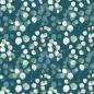 Preview: 0,5 MTR.  AQUARELL EUKALYPTUS TRAUM GOLD SPRENKEL - JERSEY - Petrol