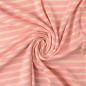 Preview: 0,5 MTR. ♥ PUNTA DI ROMA STREIFEN ROSA/NATUR